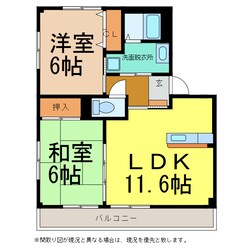 フレスコマンションⅢ　Ｂ棟の物件間取画像